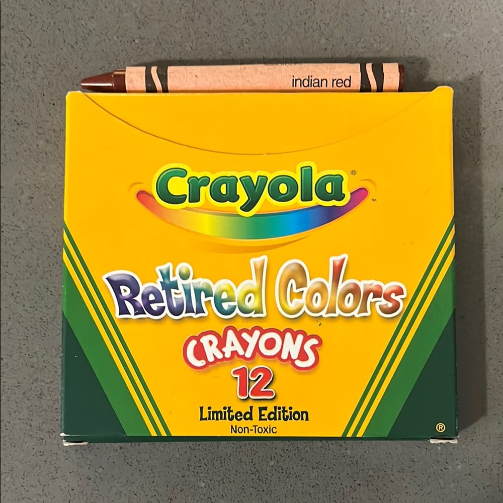 Crayola Retired Colors 12-Pack Crayons plus Indian red
